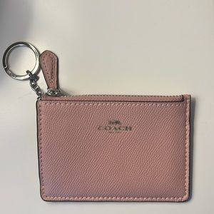 Coach Blush Leather Keychain Wallet